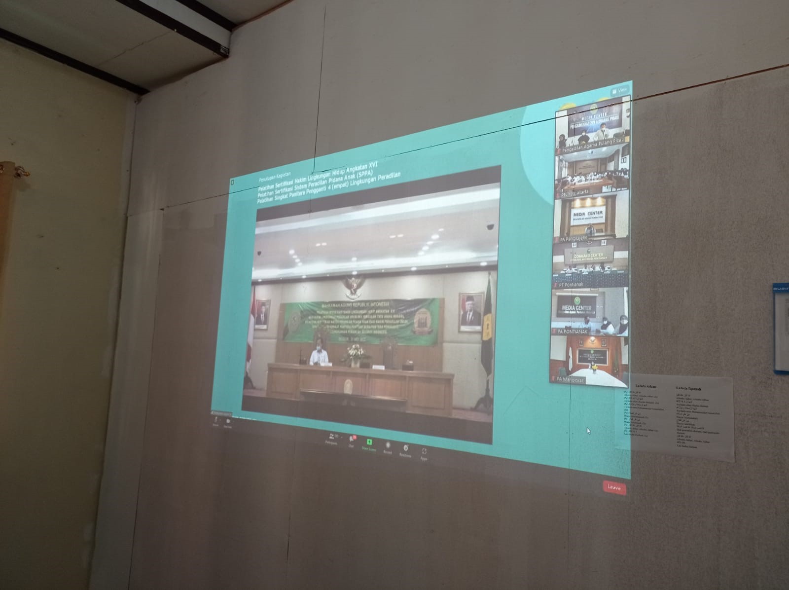 Kepaniteraan Pengadilan Agama Pulang Pisau Turut Hadir Penutupan Pelatihan Singkat Panitera Pengganti 4 Peradilan Seluruh Indonesia Secara Virtual 2