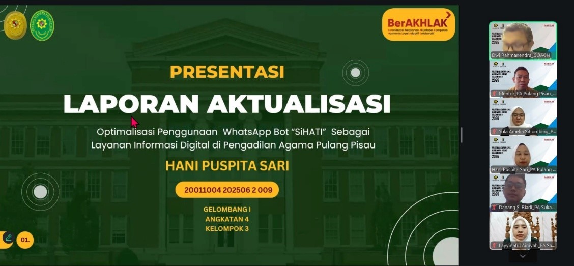995. CPNS Pengadilan Agama Pulang Pisau Lakukan Seminar Hasil Aktualisasi